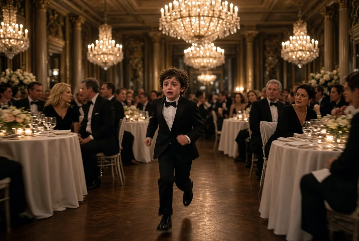 Miles breaking away and sprinting across the ballroom floor